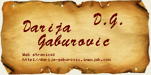 Darija Gaburović vizit kartica